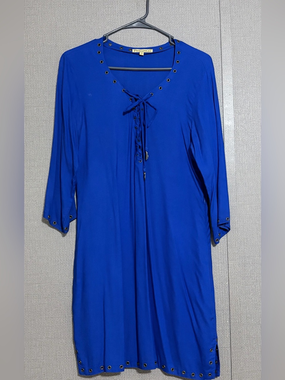 Royal Blue Lace-Up Dress